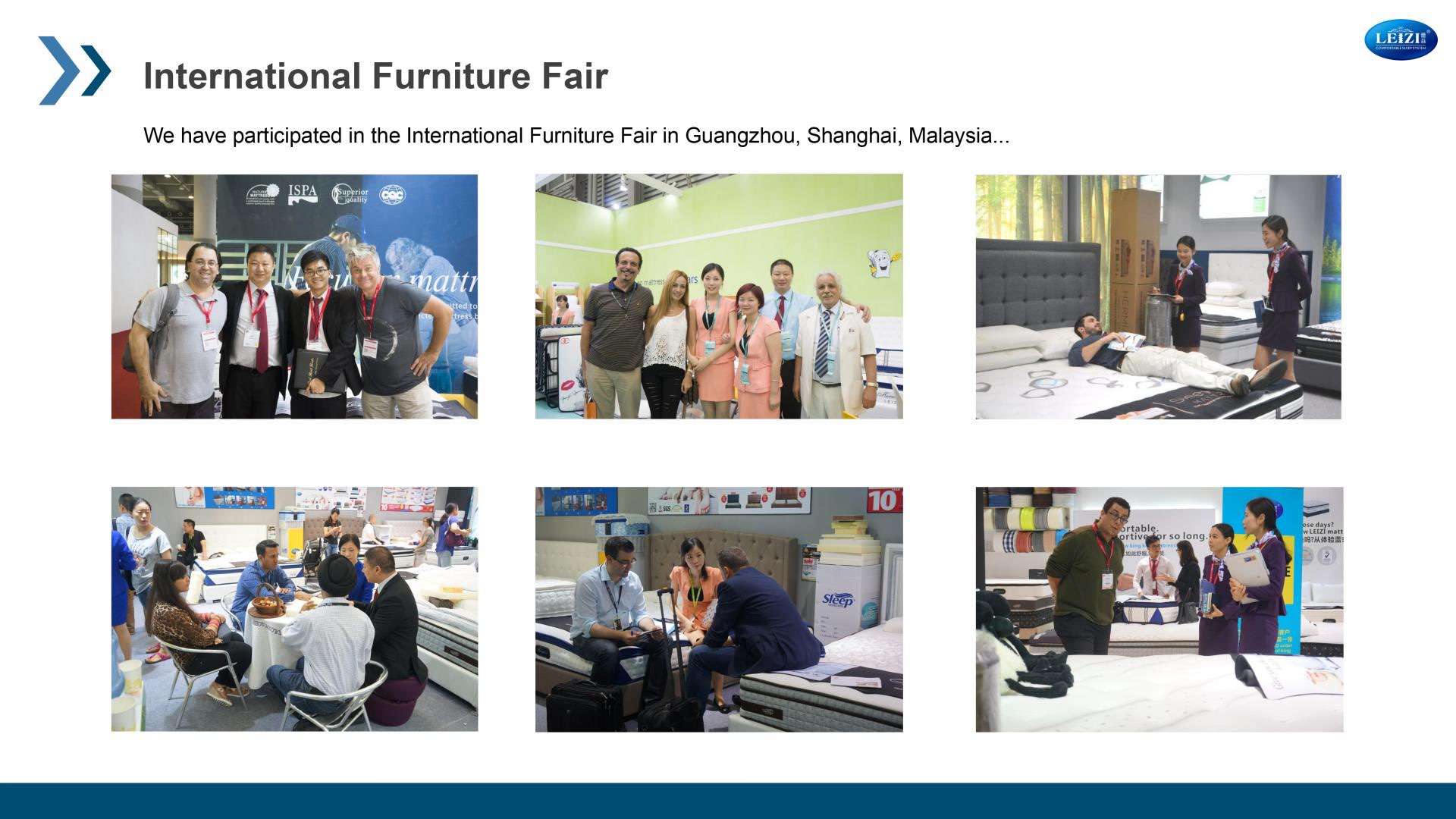 LEIZI Upholstered Bed Manufacturers International Furniture Fair Participation