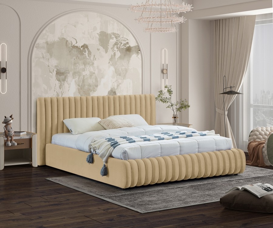 luxury king bed frame LEIZI Furniture Bed Manufacturer
