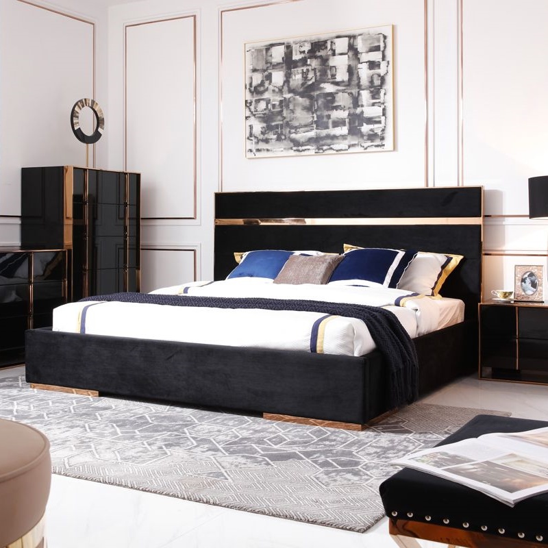 light luxury custom king size bed leizi furniture